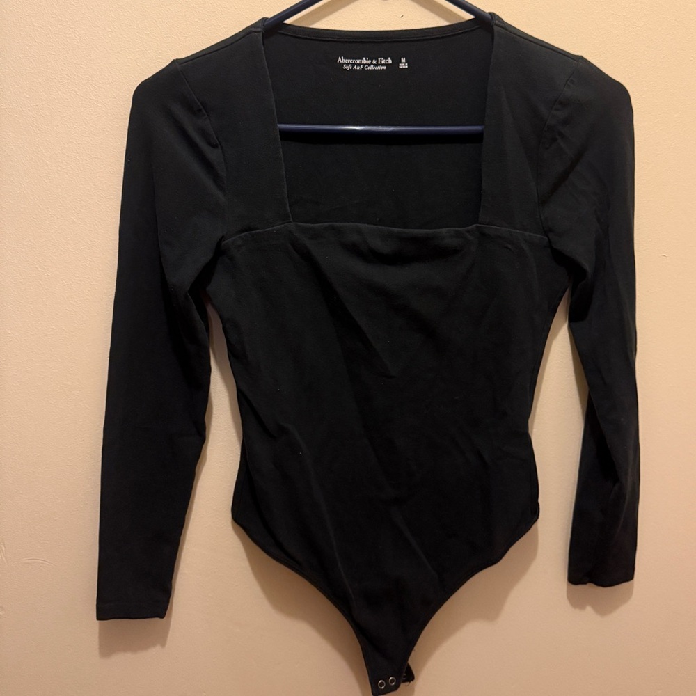 Abercrombie & Fitch Black Long Sleeve Bodysuit